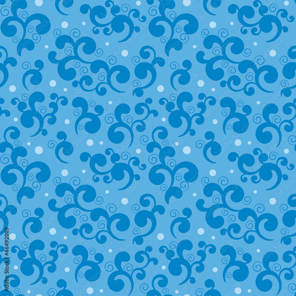 Abstract blue curl background