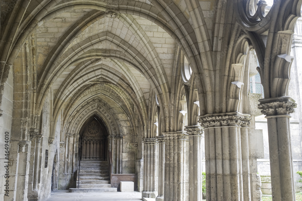 Cloister of abbey in Soissons