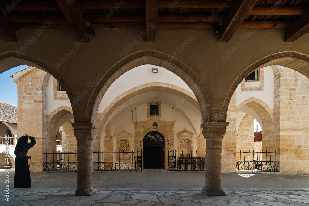 The Holy Cross Monastery in Omodos, Cyprus The Holy Cross Monastery in Omodos, Cyprus