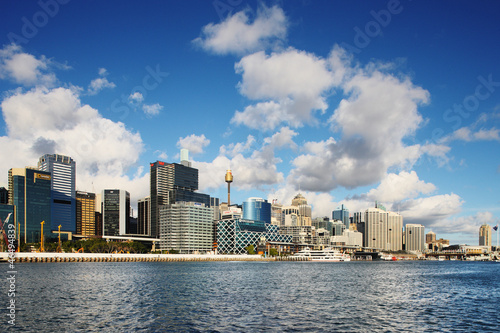 A Skyline View of Sydney with Skyscrapers