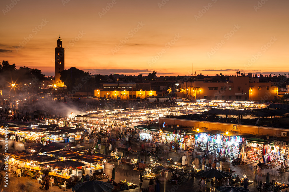 Fototapeta premium Marrakesch, Djemaa el Fna, Marokko