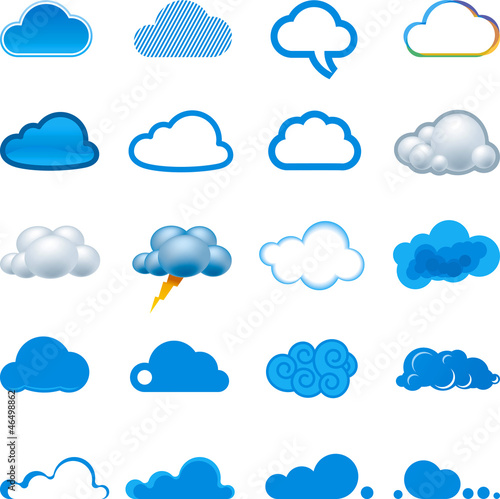 Cloud icon set