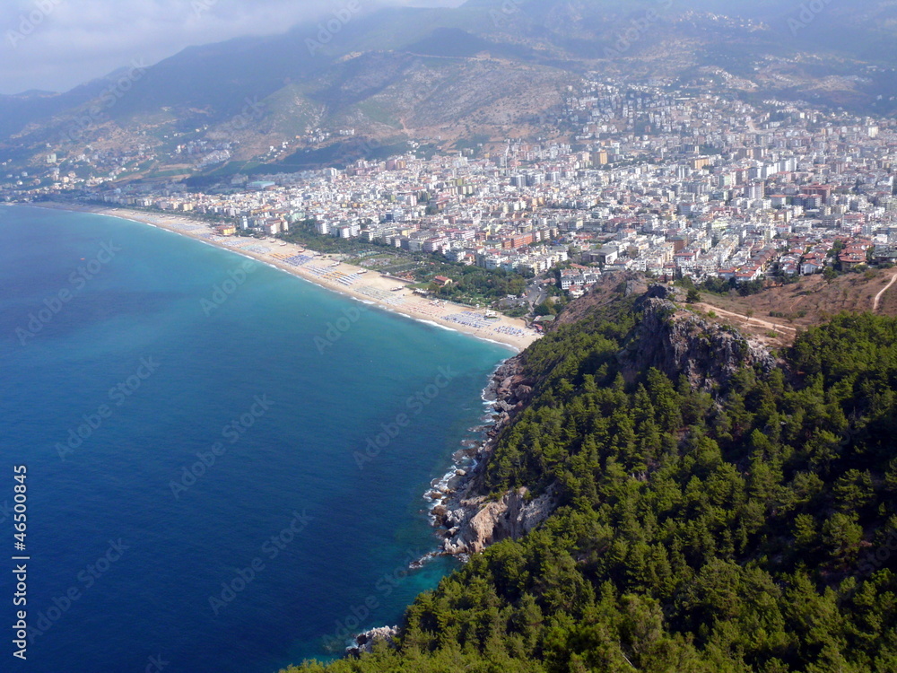 Alania bay in mediterranean sea, Turkey