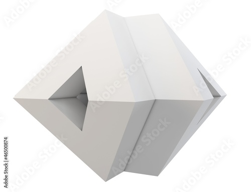 3d pyramid abstract shape