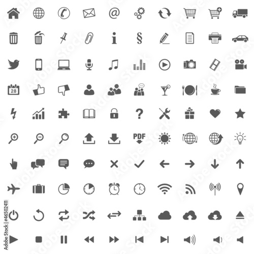 100 Icons // Website Iconset