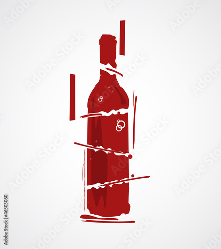 stylized bottle of wine