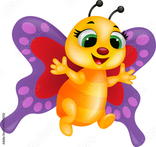 Funny butterfly cartoon
