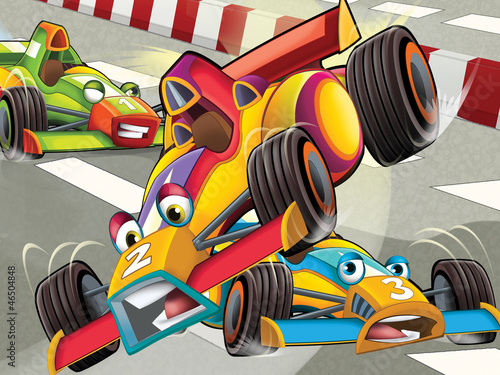 The formula race - super car - illustration for the children #46504848
