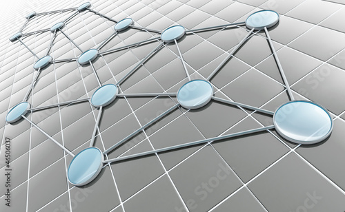 connected rounded abstracti...