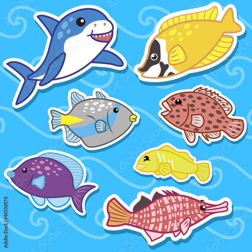 cute sea animal stickers07