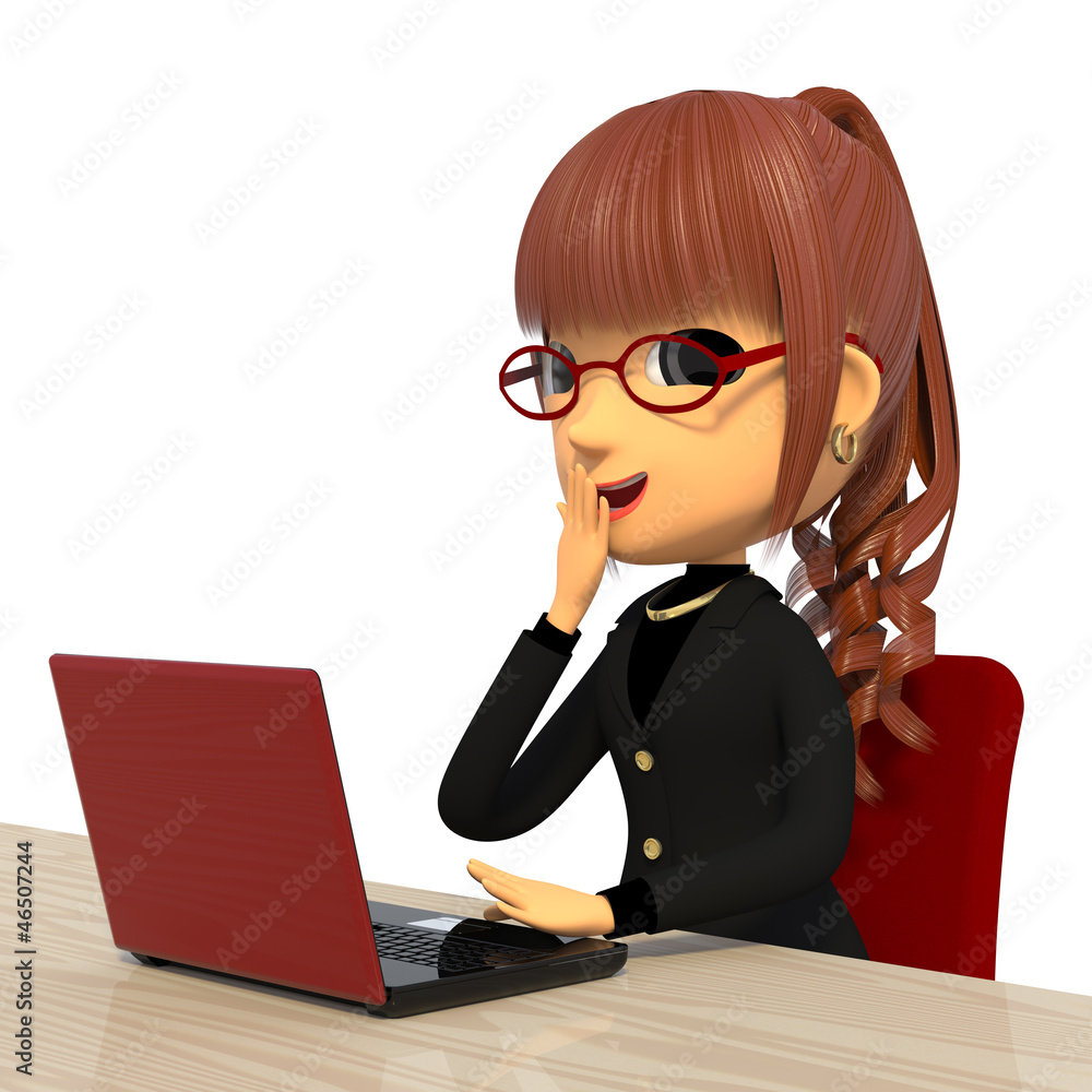 口に手を当てて笑う Stock イラスト Adobe Stock