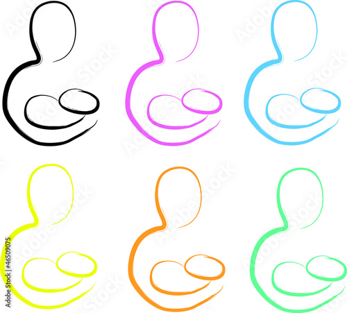 Mother with child icon