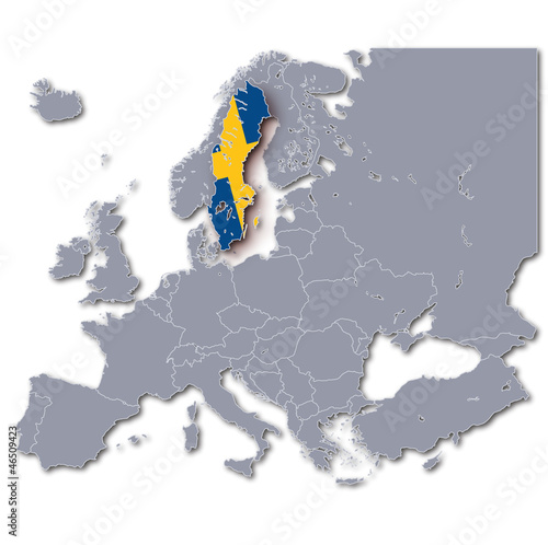Europakarte Schweden