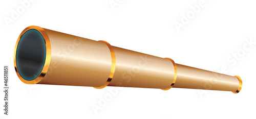 Spyglass isolated. Vector