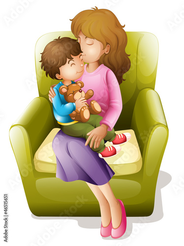 mom and kid