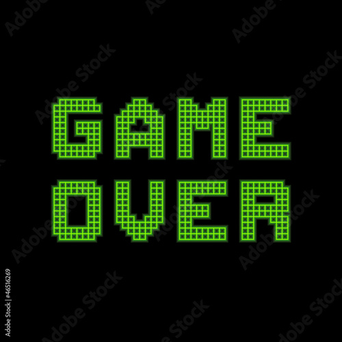 Pixel Game Over Message