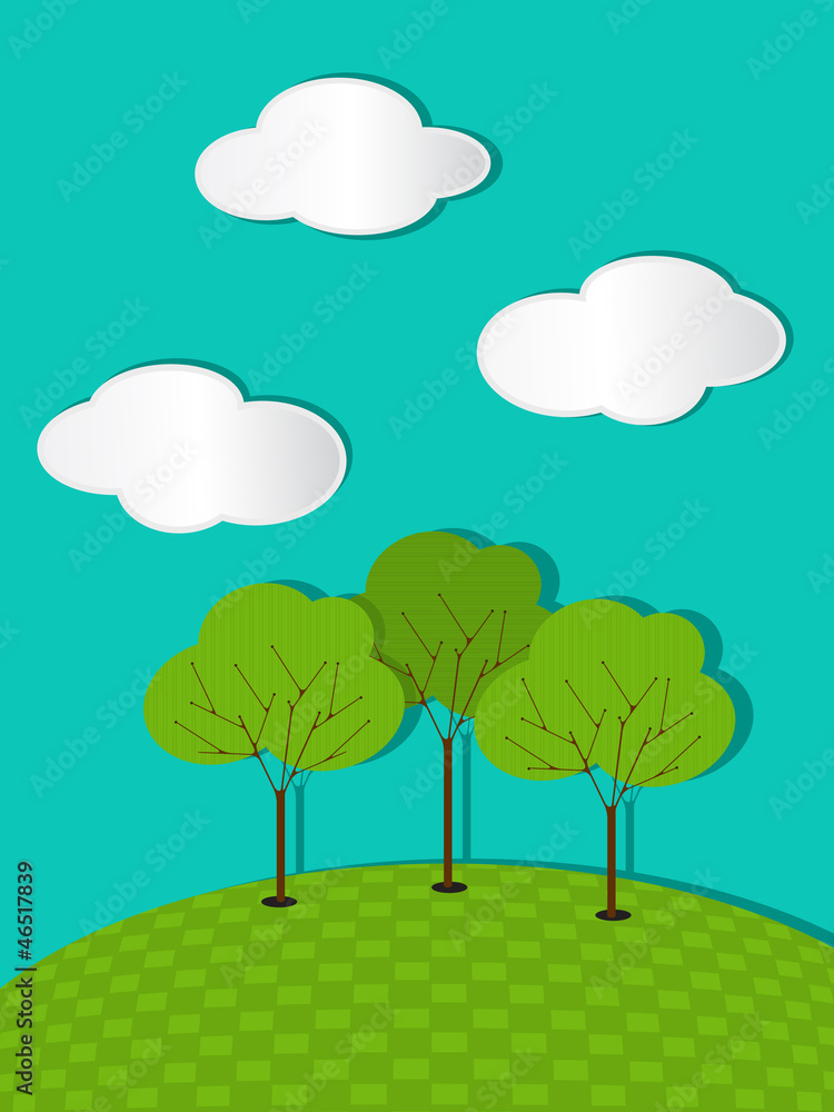 Summer trees background