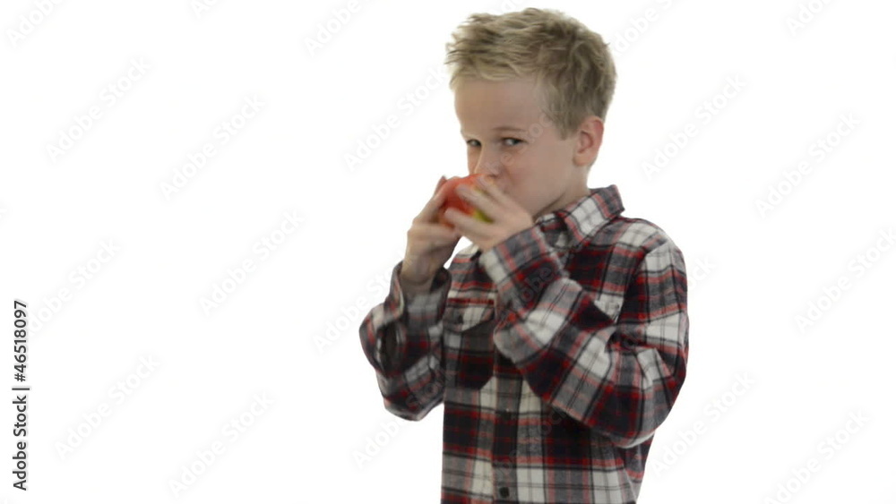 Kid eating apple Kid eating apple