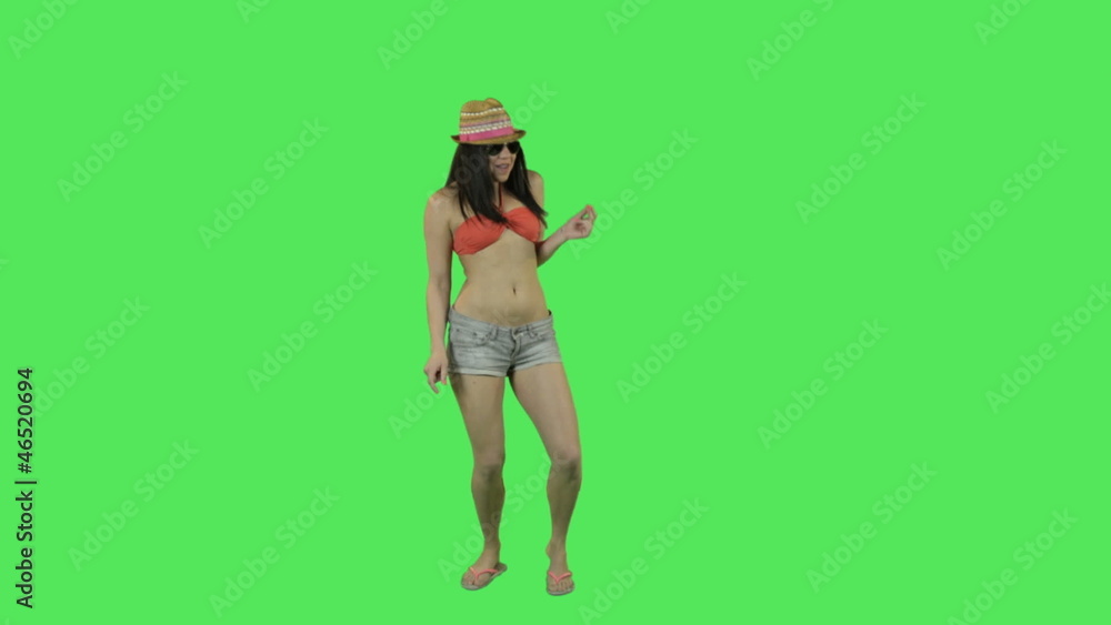 Portait of female dancing on holiday Portait of female dancing on holiday