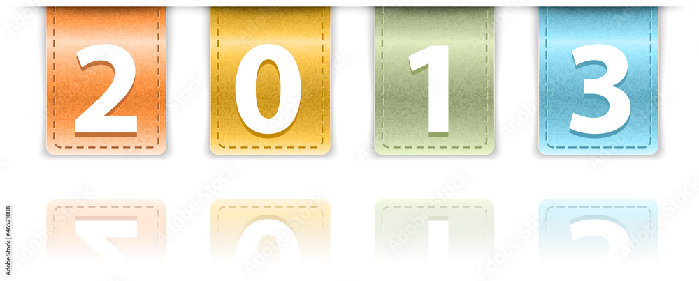 2013 digits on colorful leather background insets 2013 digits on colorful leather background insets