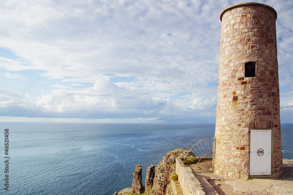 Panoramic view over Cap Frehel,  Brittany, France