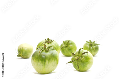 Wallpaper Mural Green tomatoes on a white background Torontodigital.ca