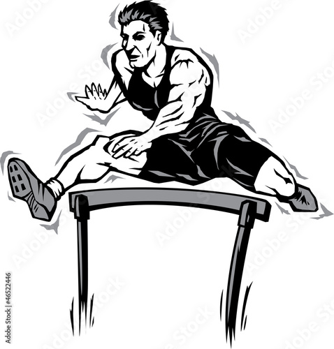 Jumping athlete