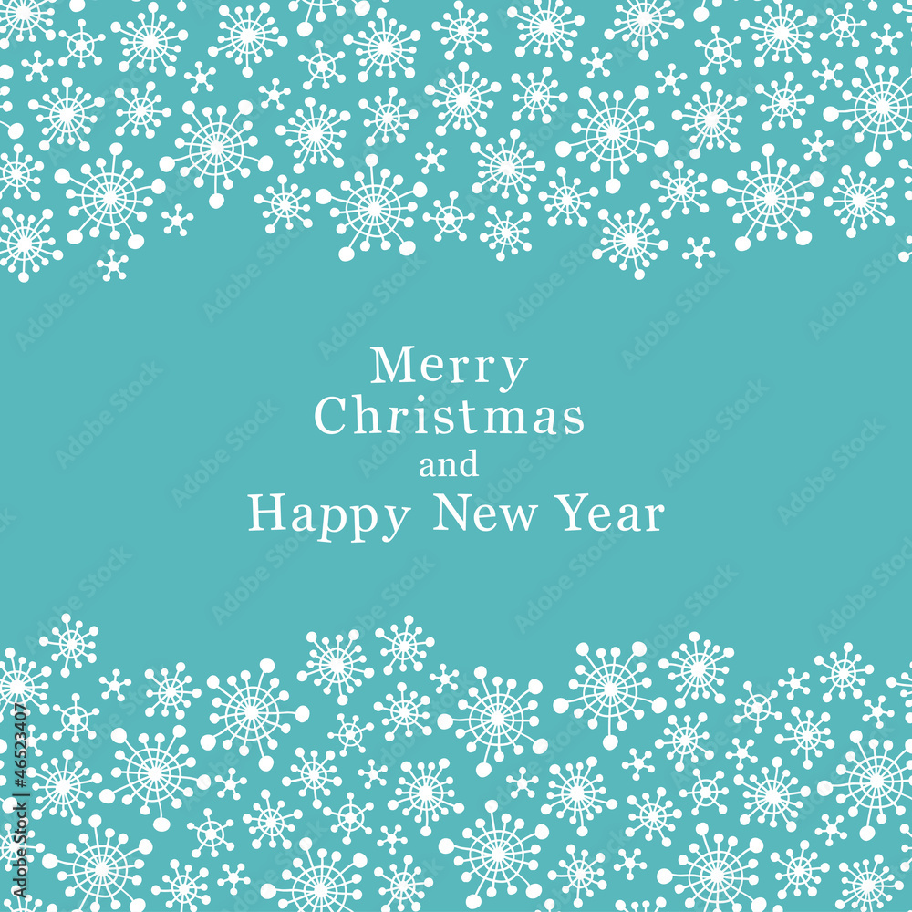 Seamless stylish snowflakes borders on blue background. Vector Seamless stylish snowflakes borders on blue background. Vector