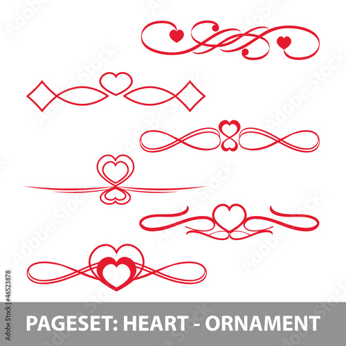 PAGE Set heart ornamente