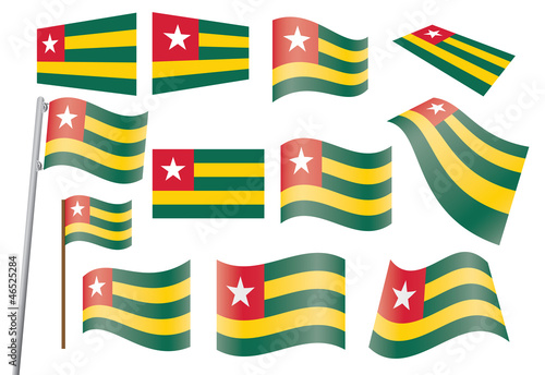 set of flags of Togo vector illustration