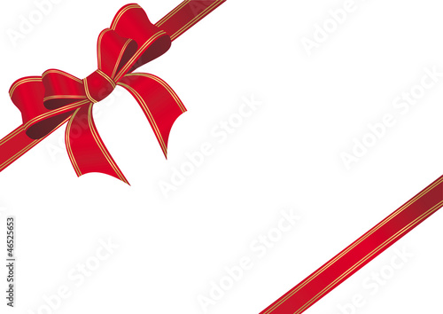 Geschenkband in rotmit Goldstreifen
