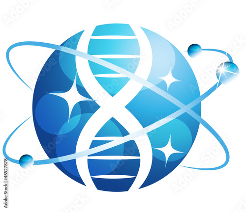 Abstract gene chain symbol