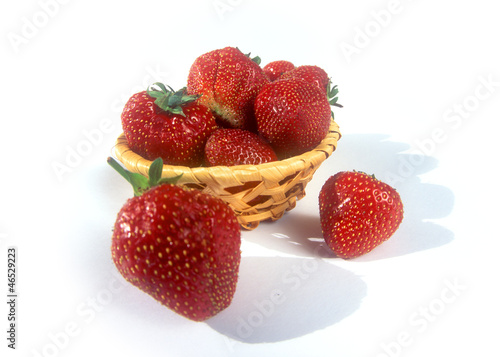 Strawberries in basket.