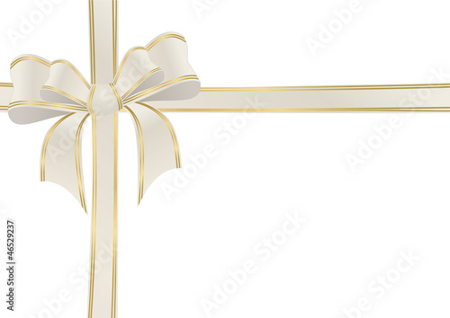 Doppelschleife in beige und gold
