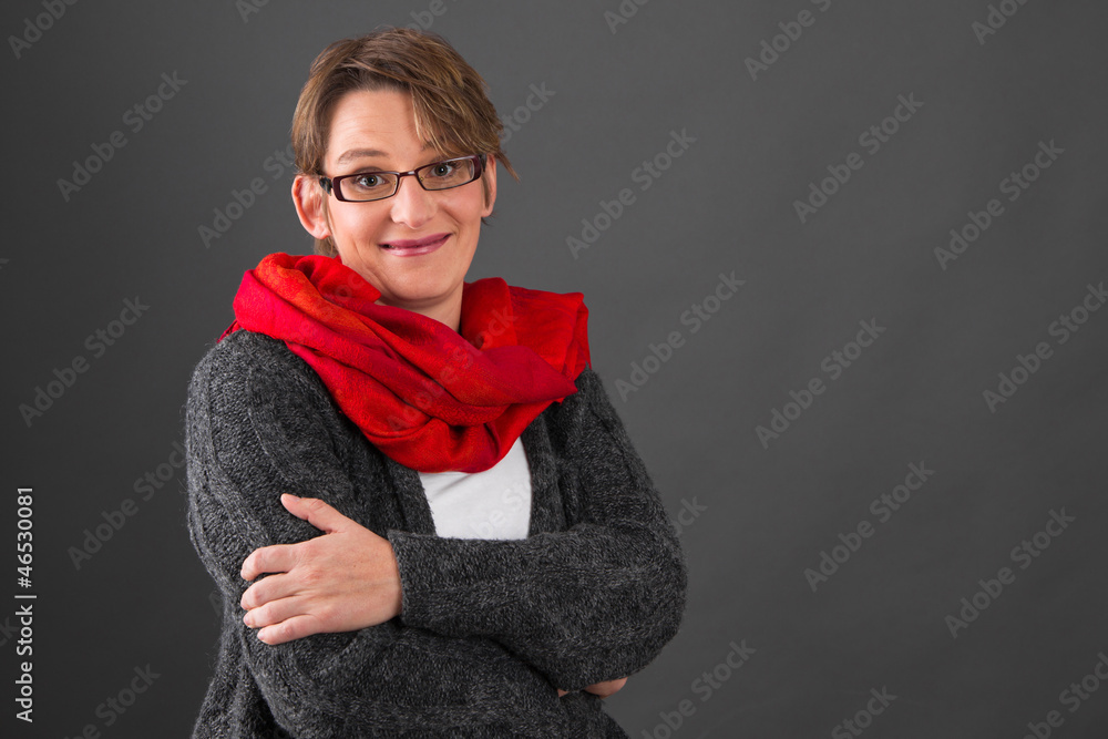 Junge Frau mit Brille als Hintergrund Junge Frau mit Brille als Hintergrund