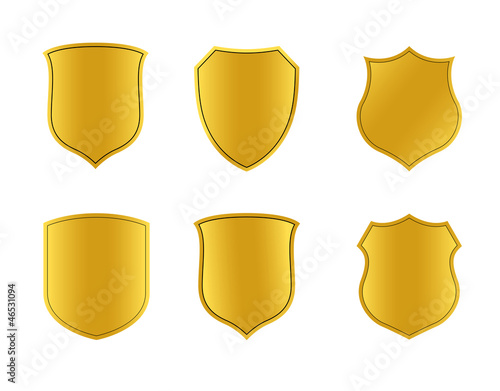 set of gold shield
