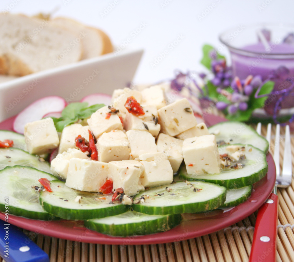 Gurkensalat mit Feta Gurkensalat mit Feta