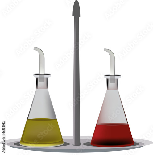 ampolle di olio e aceto
