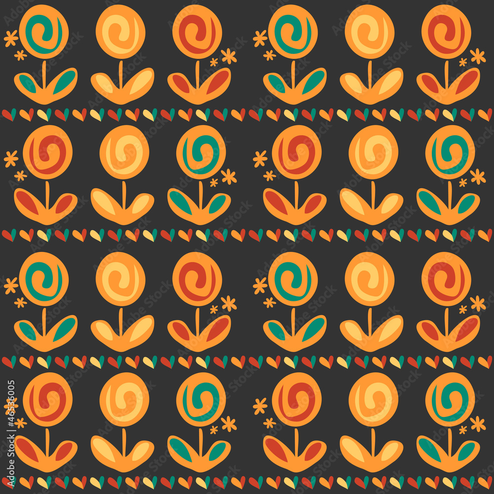 Beautiful seamless pattern with flowers Beautiful seamless pattern with flowers