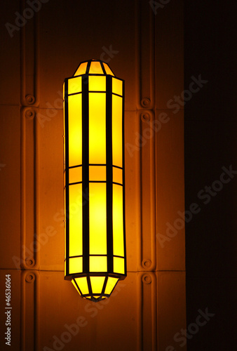 Beautiful elongated yellow lamp