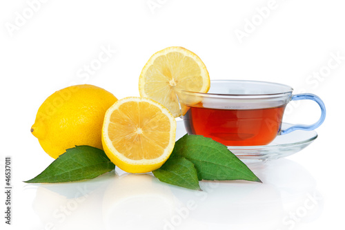tea with mint and lemon