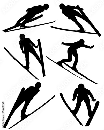 Ski Jumping Silhouette