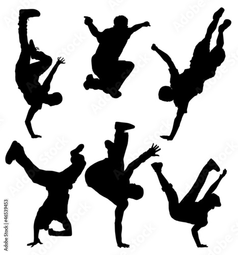 Break Dancers Silhouette