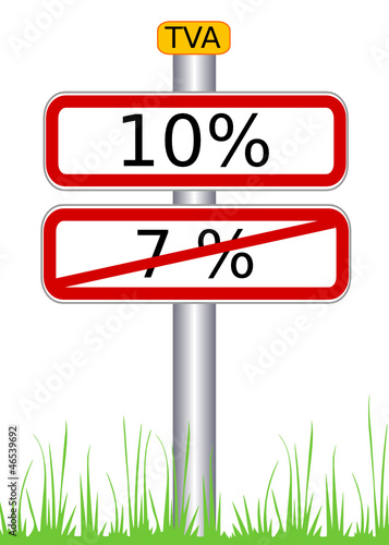 Panneau nouvelle TVA 10%