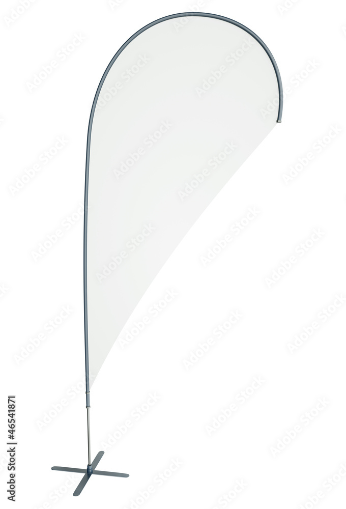 Blank teardrop banner isolated on white background Blank teardrop banner isolated on white background