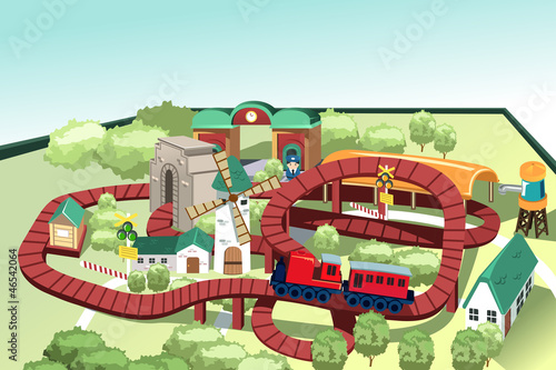 Miniature toy train track