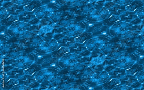 Abstract Blue Circle Circuit Pattern Background 04