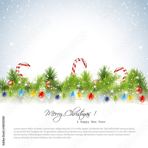 christmas snowy background with place for text