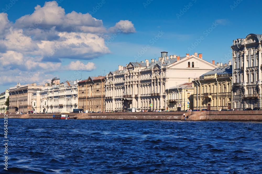 View of St. Petersburg. Palace Embankment