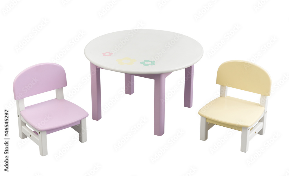 A cute set of desk and chairs for child A cute set of desk and chairs for child